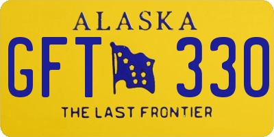 AK license plate GFT330