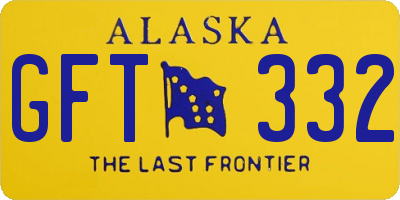 AK license plate GFT332