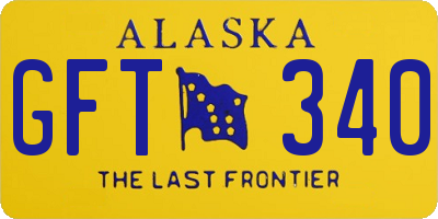 AK license plate GFT340