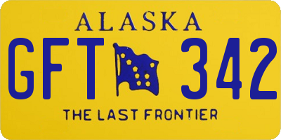 AK license plate GFT342