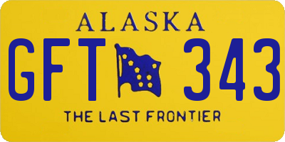 AK license plate GFT343