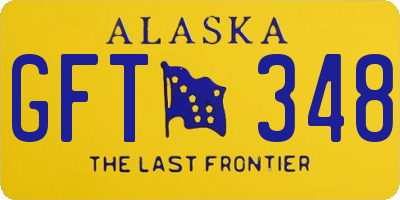 AK license plate GFT348