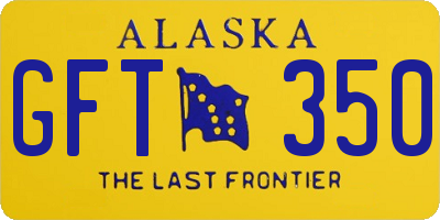 AK license plate GFT350