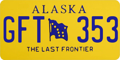 AK license plate GFT353