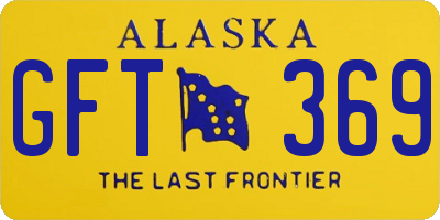 AK license plate GFT369