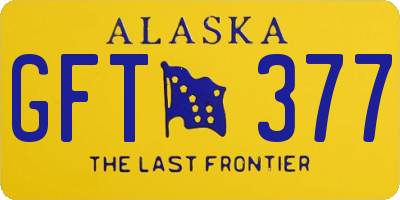 AK license plate GFT377