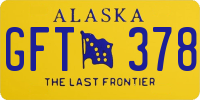AK license plate GFT378