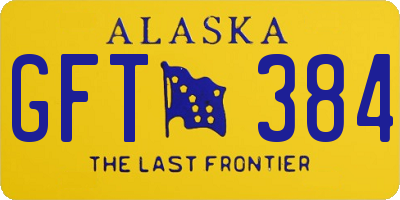 AK license plate GFT384
