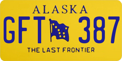 AK license plate GFT387