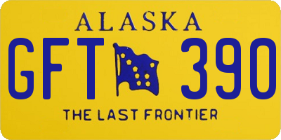AK license plate GFT390