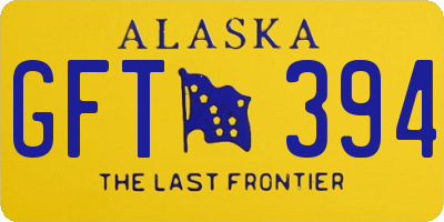 AK license plate GFT394