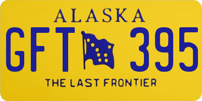 AK license plate GFT395
