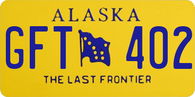 AK license plate GFT402