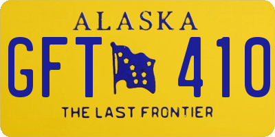 AK license plate GFT410