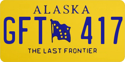 AK license plate GFT417