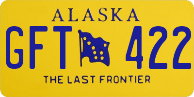 AK license plate GFT422