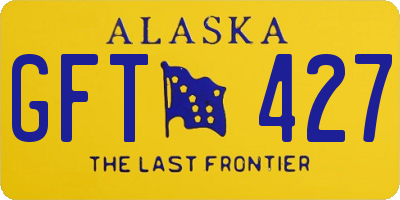 AK license plate GFT427