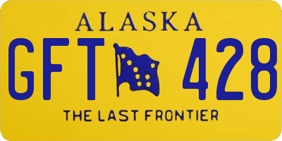 AK license plate GFT428