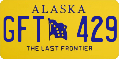 AK license plate GFT429