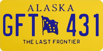 AK license plate GFT431