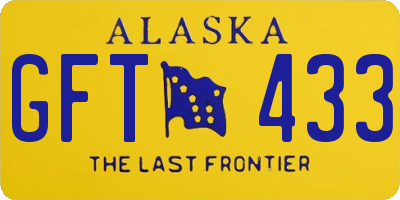 AK license plate GFT433