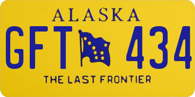 AK license plate GFT434