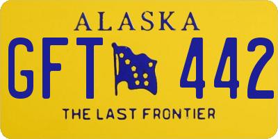AK license plate GFT442