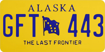 AK license plate GFT443