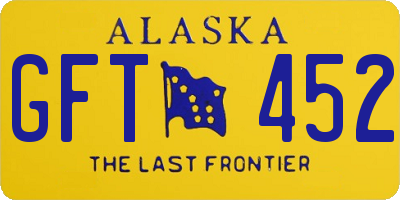 AK license plate GFT452