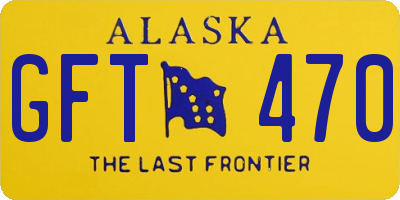 AK license plate GFT470