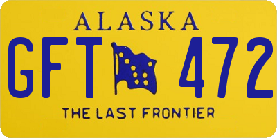AK license plate GFT472