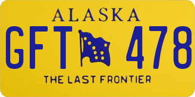 AK license plate GFT478