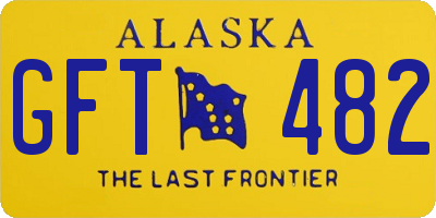 AK license plate GFT482