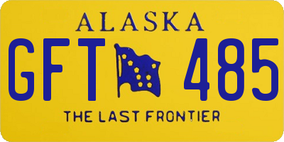 AK license plate GFT485