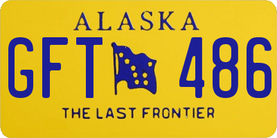AK license plate GFT486