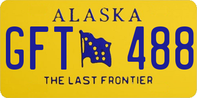 AK license plate GFT488