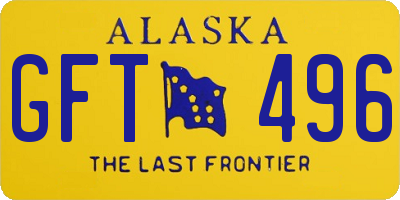 AK license plate GFT496