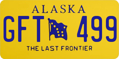 AK license plate GFT499