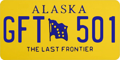 AK license plate GFT501