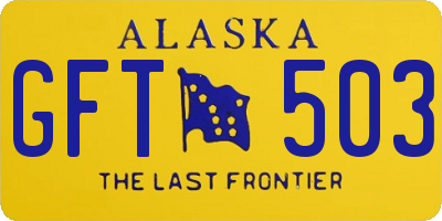 AK license plate GFT503