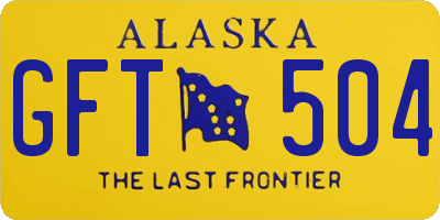 AK license plate GFT504