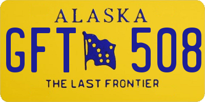 AK license plate GFT508