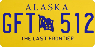 AK license plate GFT512