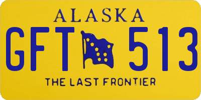 AK license plate GFT513