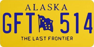 AK license plate GFT514
