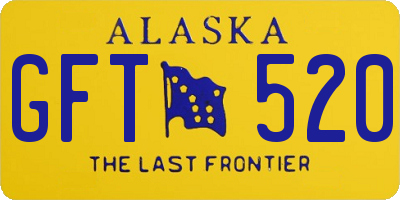 AK license plate GFT520