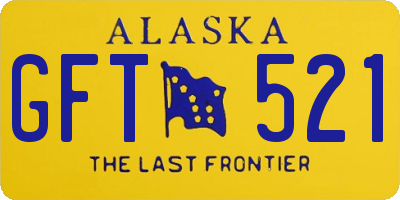 AK license plate GFT521