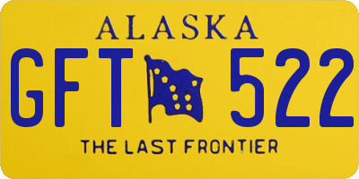 AK license plate GFT522