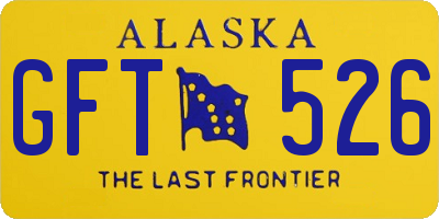 AK license plate GFT526