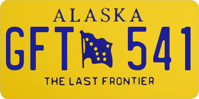 AK license plate GFT541